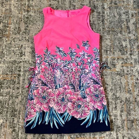LILLY PULITZER DONNA ROMPER IN PINK TROPICS! EUC! SZ 00 - Picture 1 of 11